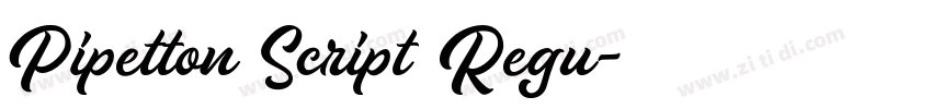 Pipetton Script Regu字体转换